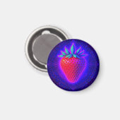 Neon-Erdbeere lebendiger Look-Magnet Magnet (Vorderseite/Rückseite)
