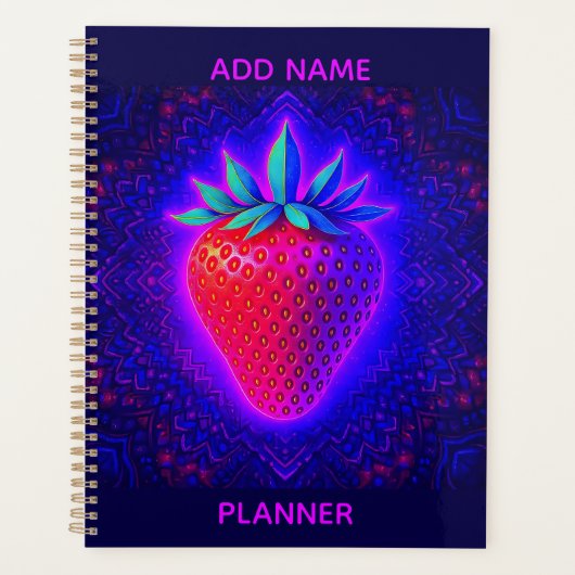 Neon-Erdbeere lebendiger Look Planer (Vorderseite)