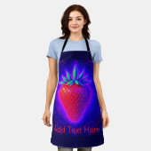 Neon-Erdbeere lebendiger Look Schürze (Getragen)