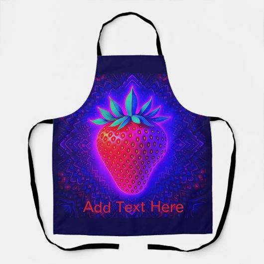 Neon-Erdbeere lebendiger Look Schürze (Vorderseite)