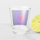 Neon-Erdbeere lebendiges Look Schussglas Schnapsglas (Rückseite)