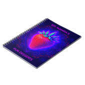 Neon-Erdbeere lebendiges Notizbuch Notizblock (Linke Seite)