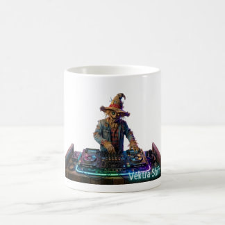 Neon-Ernte-Vogelscheuche Vektra Shift Kaffeetasse