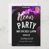 Neon Event Party Bar Club Flyer Einladung (Vorderseite)