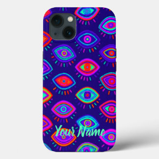Neon Evil Eye | Indie Gothic Occult Aesthetic Pink Case-Mate iPhone Hülle