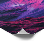 Neon Exoplanet Landschaftsbild Poster (Ecke)