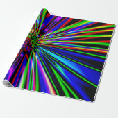 Neon Explosion Colorful Fraktal Art Geschenkpapier (Ungerollt)