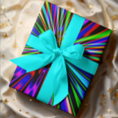 Neon Explosion Colorful Fraktal Art Geschenkpapier