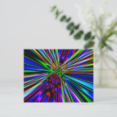 Neon-Explosion Postkarte (Stehend Vorderseite)