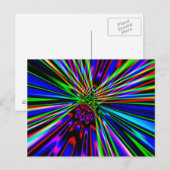 Neon-Explosion Postkarte (Vorne/Hinten)
