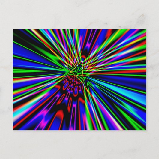 Neon-Explosion Postkarte (Vorderseite)
