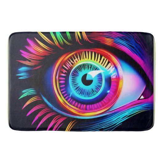 Neon Eye Dream Badematte (Vorderseite)