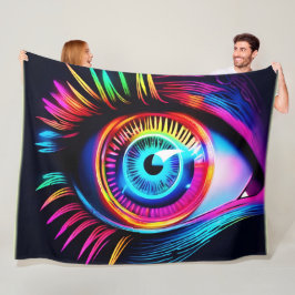 Neon Eye Dream Fleecedecke