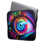 Neon Eye Dream Laptopschutzhülle (Vorderseite Links)