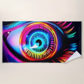 Neon Eye Dream Strandtuch (Vorderseite)