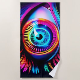 Neon Eye Dream Strandtuch