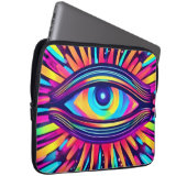Neon Eye of the Cosmos Laptopschutzhülle (Vorne Rechts)