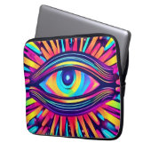 Neon Eye of the Cosmos Laptopschutzhülle (Vorderseite Links)