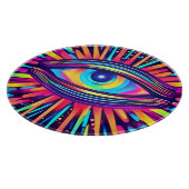 Neon Eye of the Cosmos Schneidebrett (Ecke)