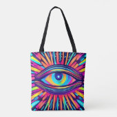 Neon Eye of the Cosmos Tasche (Rückseite)