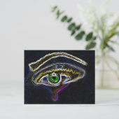 Neon Eye Postkarte (Stehend Vorderseite)