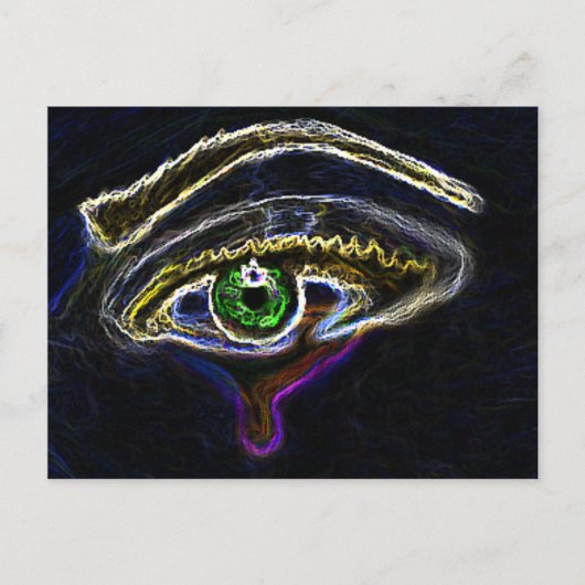 Neon Eye Postkarte (Vorderseite)