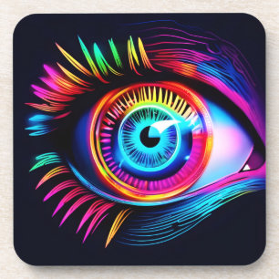 Neon Eye Traum Getränkeuntersetzer