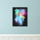 Neon Fairy Leinwanddruck (Insitu (Holzboden))