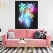 Neon Fairy Leinwanddruck (Insitu (Wohnzimmer))