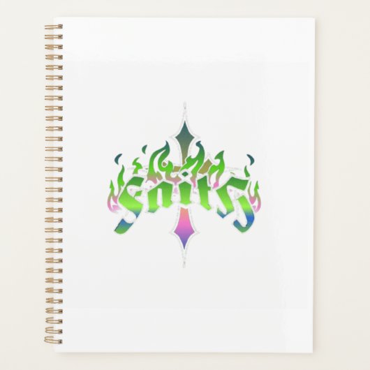 Neon Faith - Gotic Cross Flame Art Planer (Vorderseite)