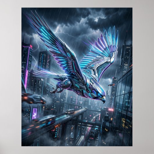 Neon Falke Skyway Sturm Poster (Vorne)