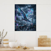 Neon Falke Skyway Sturm Poster (Küche)