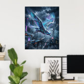 Neon Falke Skyway Sturm Poster (Heimbüro)