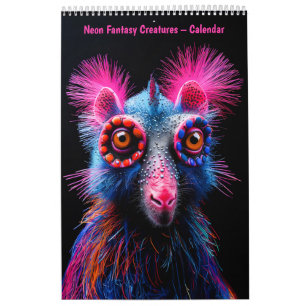 Neon-Fantasie-Kreaturen – Kalender