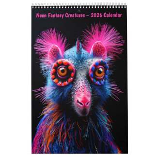 Neon Fantasy Creatures – 2026 Calendar Kalender