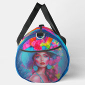 Neon Fantasy Floral Portrait Duffle Bag (Rechts)