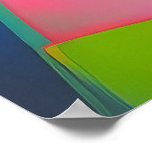 Neon Fantasy Floral Portrait Poster (Ecke)