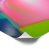 Neon Fantasy Floral Portrait Poster (Ecke)