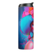 Neon Fantasy Floral Portrait Thermosbecher (Nach links gedreht)