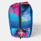 Neon Fantasy Floral Portrait Waschbeutel (Rechts)