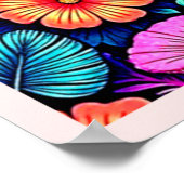 Neon Fantasy Forest Night Glow Design Poster (Ecke)
