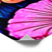 Neon Fantasy Forest Night Glow Design Poster (Ecke)