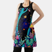 Neon Fantasy Forest Night Glow Design Schürze (InSitu)