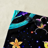 Neon Fantasy Forest Night Glow Design Strandtuch (Beispiel)