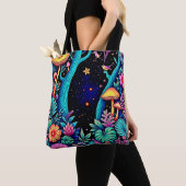 Neon Fantasy Forest Night Glow Design Tasche (Von Nahem)