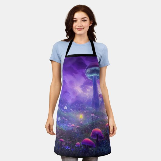 Neon Fantasy Mushroom Schürze (Getragen)