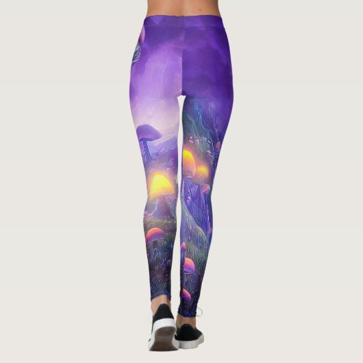 Neon Fantasy Mushrooms Leggings (Rückseite)