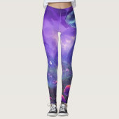 Neon Fantasy Mushrooms Leggings (Vorderseite)