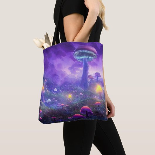 Neon Fantasy Mushrooms Tote Bag Tasche (Von Nahem)