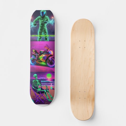 Neon Fantasy Skateboard (Vorderseite)